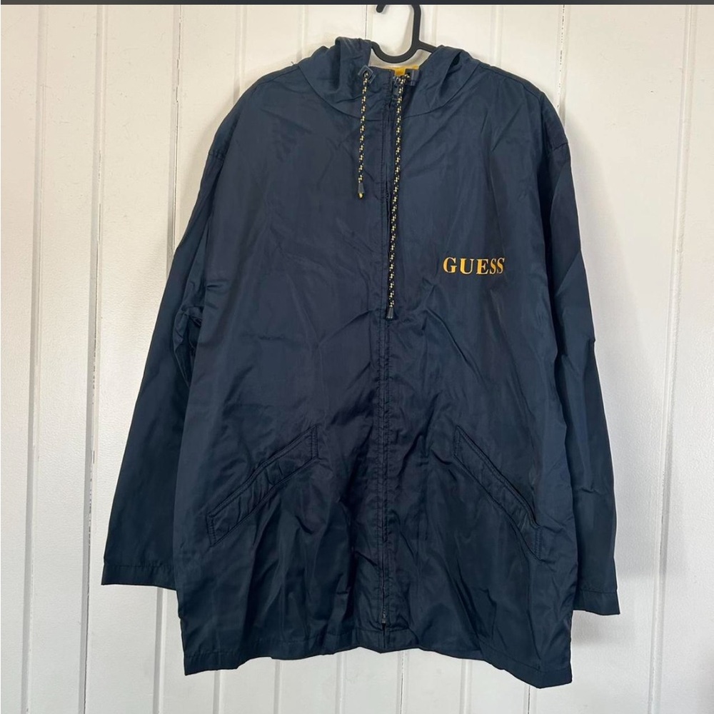 GUESS Men's Dark Blue Windbreaker